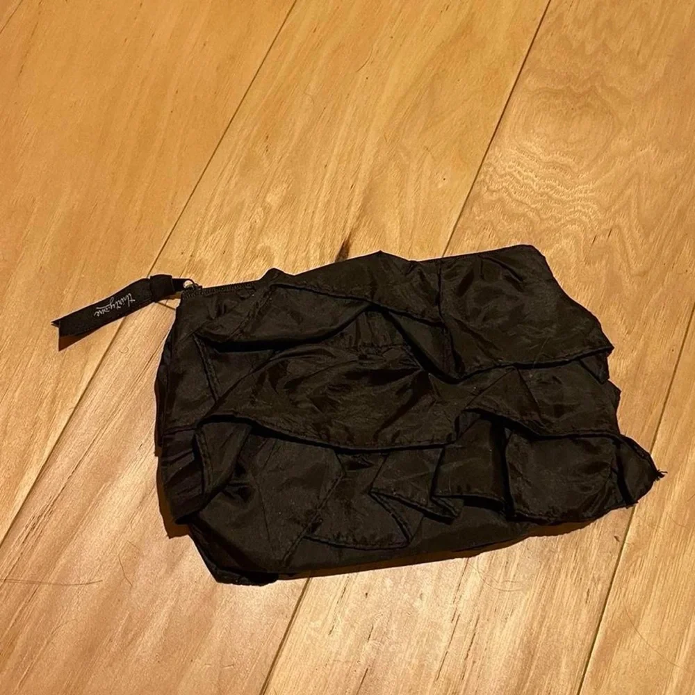 Black Ruffled Clutch